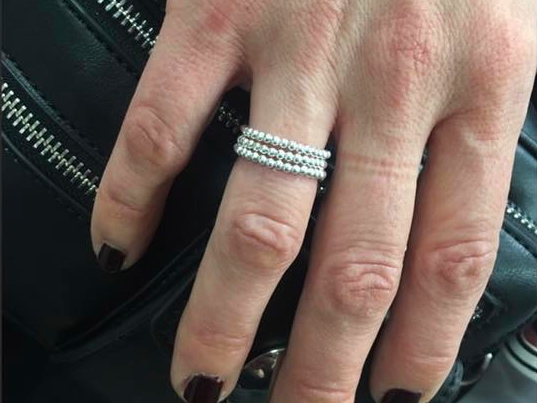 Trio de bagues de perles 2mm - Argent massif