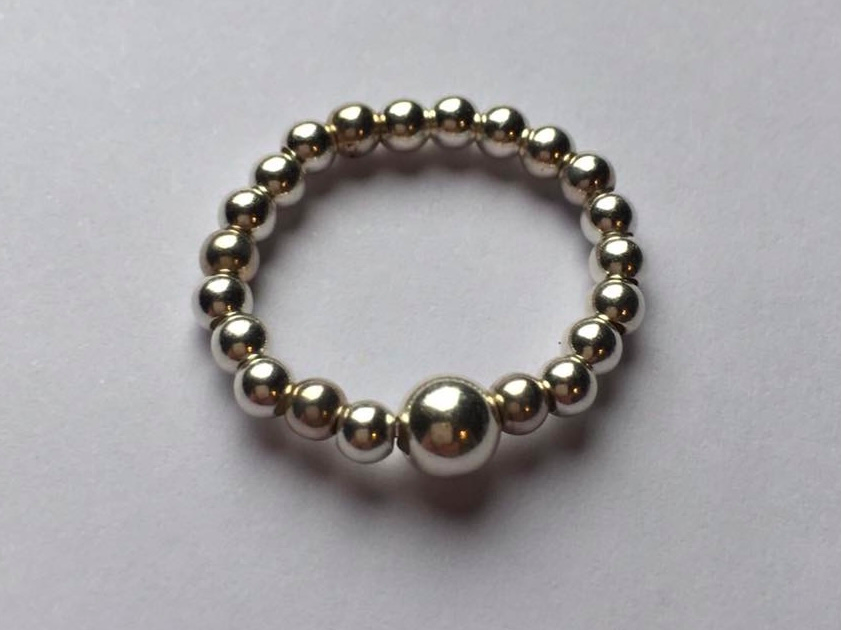 Bague de perles & perle 5mm
