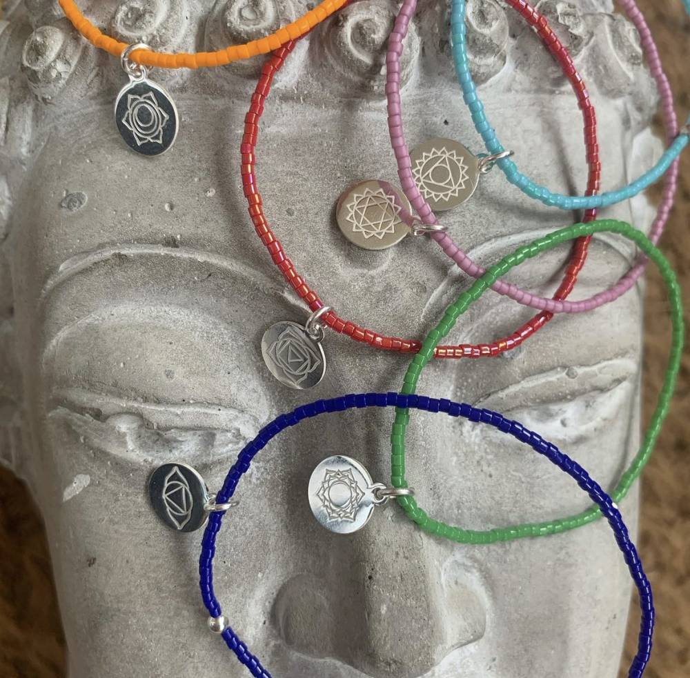 Bracelet perles de rocaille & chakra